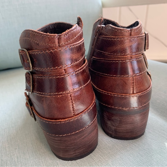 Matisse ankle boots buckle detail stacked wood heel pre-owned great condition - Picture 3 of 5